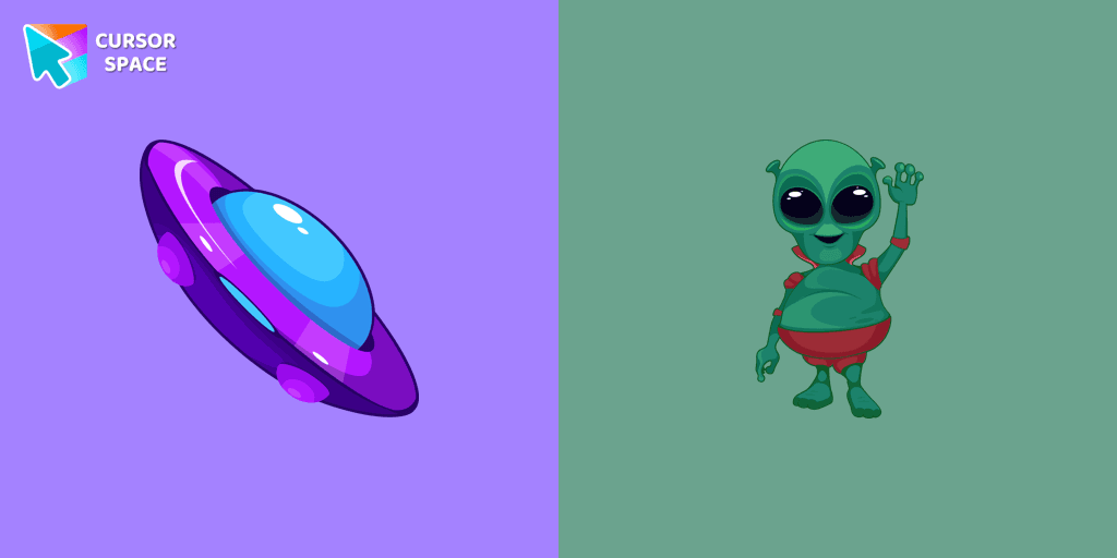Friendly Alien cursor cursor pack